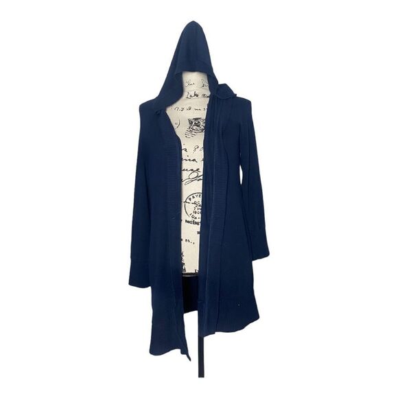 Soma SZ S/M navy blue open front cardigan with hood - Picture 1 of 5